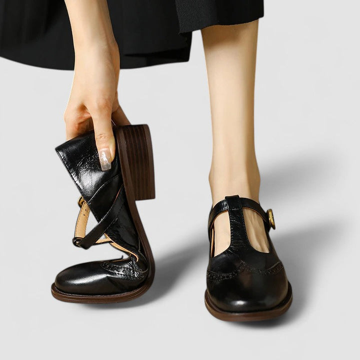 Olyssiah | Beige Mary Jane Mary Janes — view 5