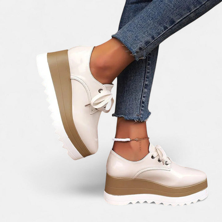 Chiara | Platform Square Toe Heels — view 8