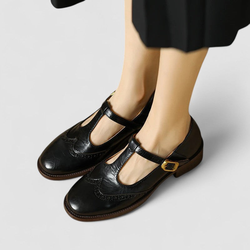 Olyssiah | Beige Mary Jane Mary Janes — view 6