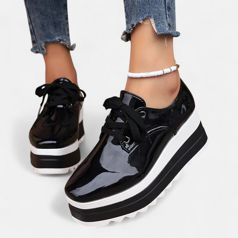 Chiara | Platform Square Toe Heels — view 3