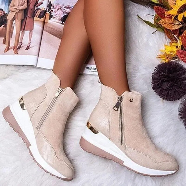 Nori | Camel Cross Strap Boots