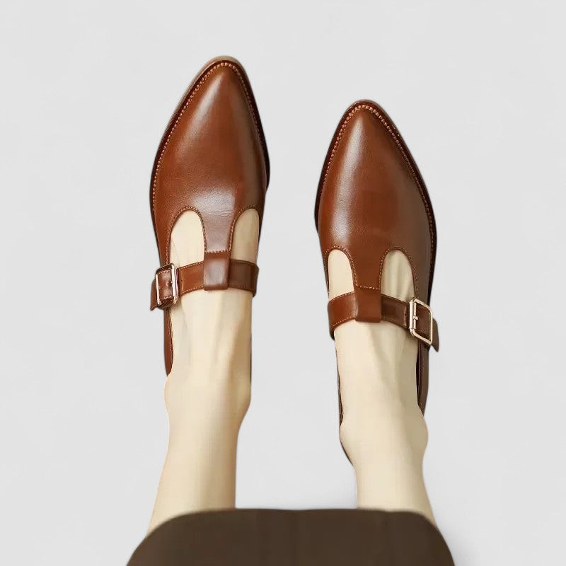 Thalynah | Beige Mary Jane Mary Janes — view 2