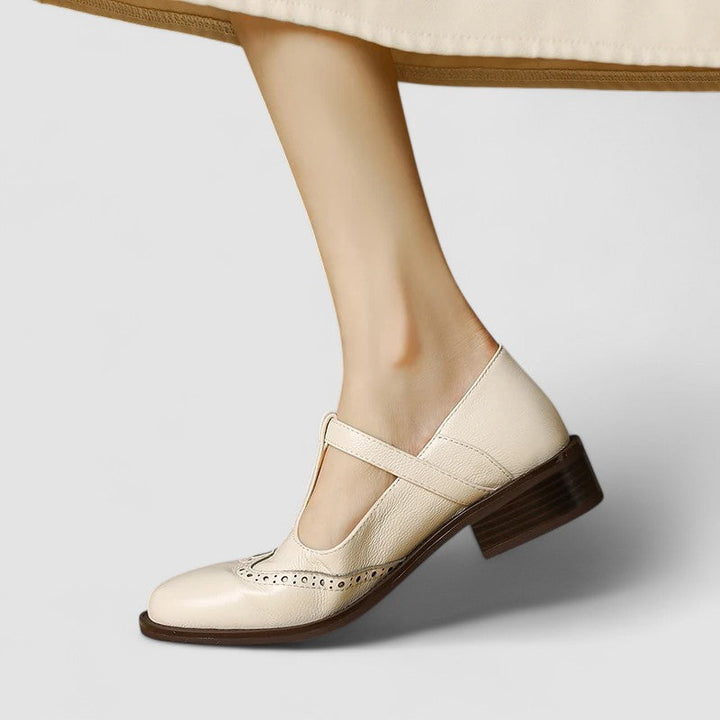Olyssiah | Beige Mary Jane Mary Janes — view 4