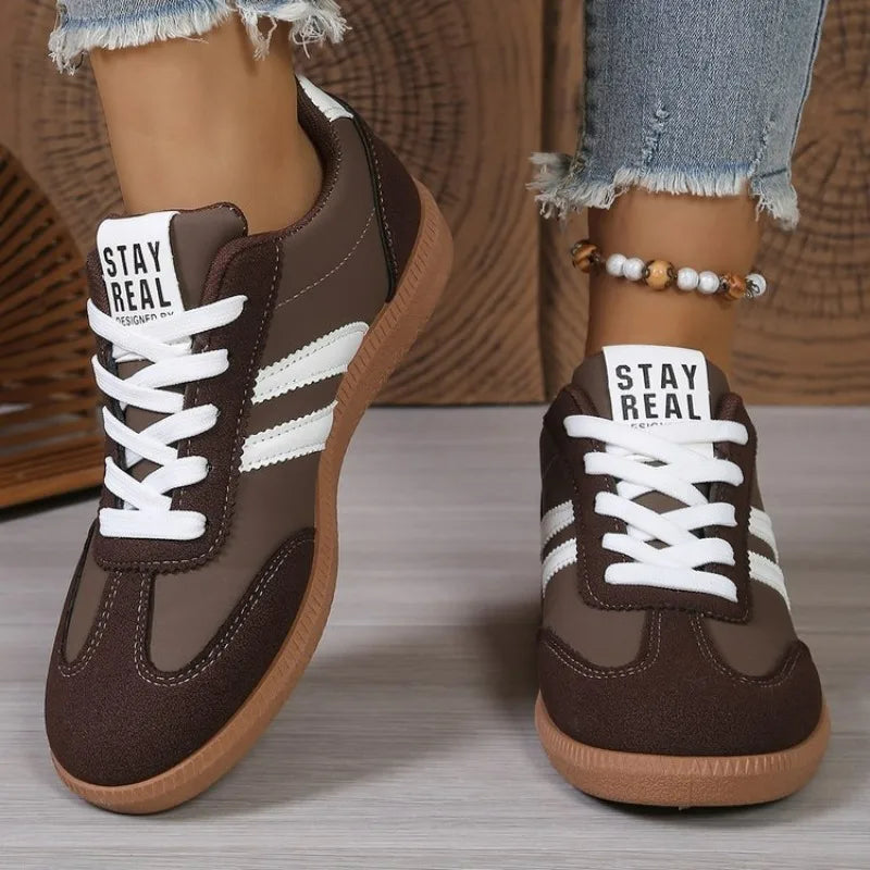 Rosalind | Brown Cushioned Sneakers