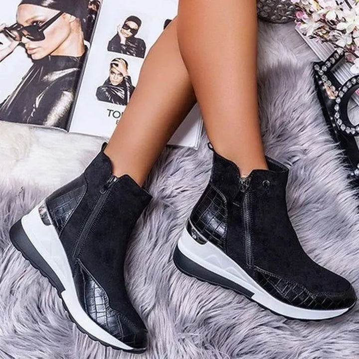 Nori | Camel Cross Strap Boots — view 2