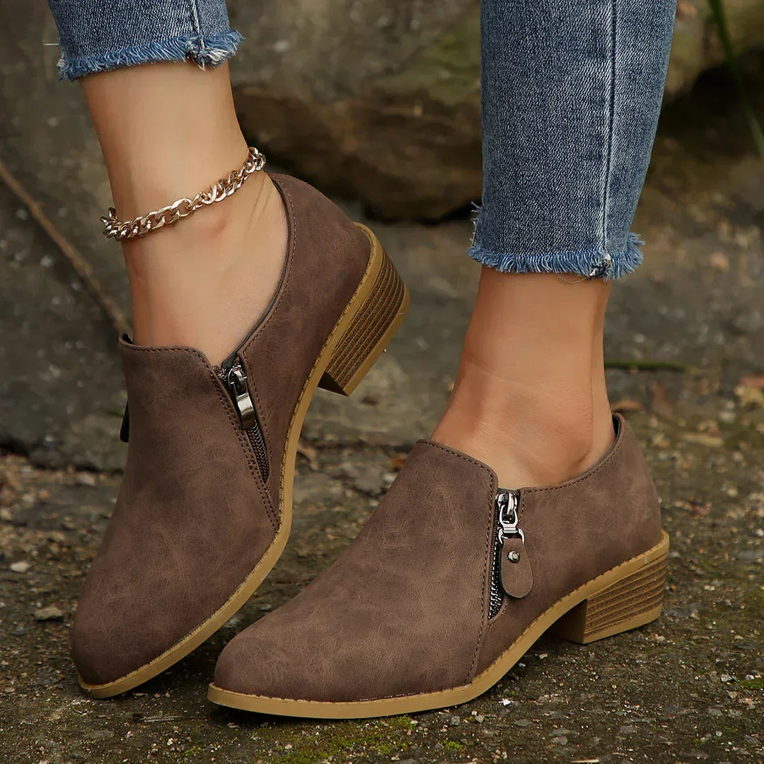 Maia | SleekShield Zip-Up Ankle Boots — view 2