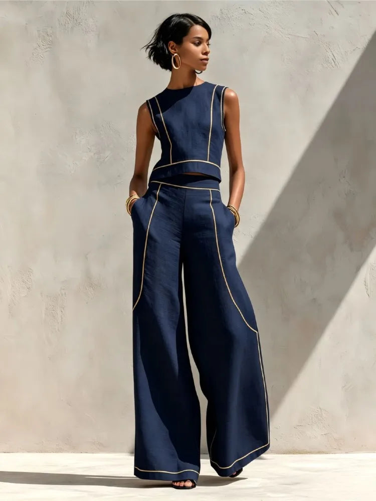 Navessa | Camel Off-Shoulder Knit Set