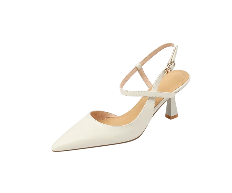 Zoe | Cream Elegant Flowing Dress — view 4
