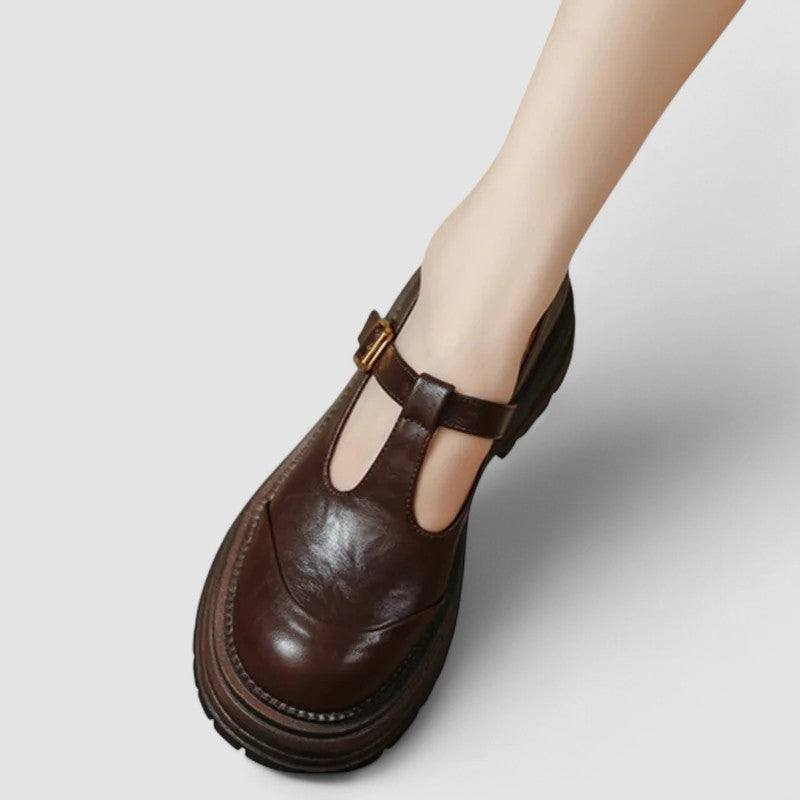 Lyxandra | Brown Mary Jane Mary Janes — view 6