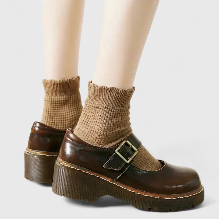 Bridgit | Camel Block Shoes