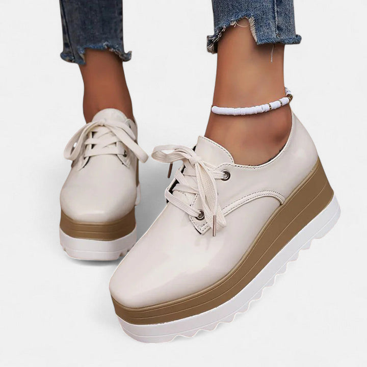 Chiara | Platform Square Toe Heels — view 9