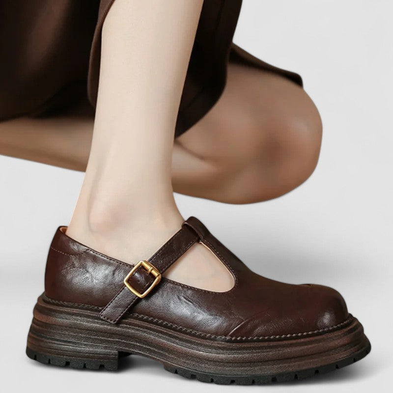 Lyxandra | Brown Mary Jane Mary Janes