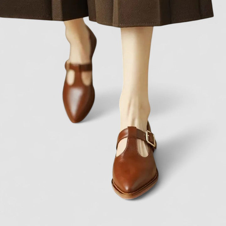 Thalynah | Beige Mary Jane Mary Janes — view 3