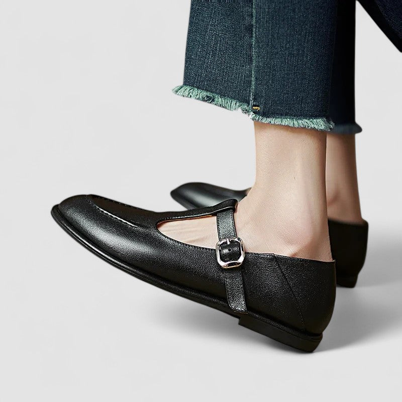Ariyzzah | Black Mary Jane Low Heel Mary Janes — view 3