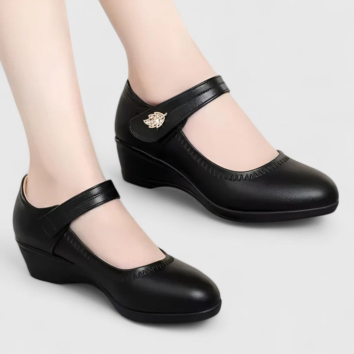 Daleyandra | Tan Cross Strap Comfort Shoes — view 4