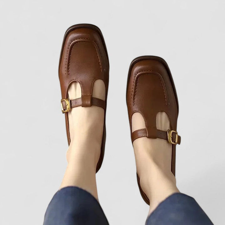 Kyrahnae | Brown Mary Jane T-Strap Mary Janes