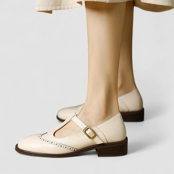 Olyssiah | Beige Mary Jane Mary Janes