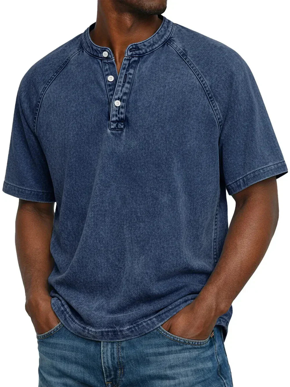 Pierre |  Vintage Button T-Shirt for Men