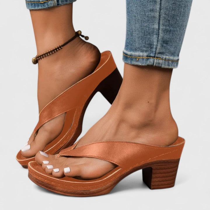 Jazrielle | Black Platform Comfort Heels — view 3