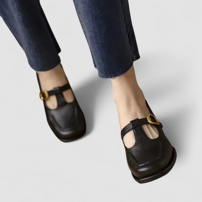 Kyrahnae | Brown Mary Jane T-Strap Mary Janes — view 5