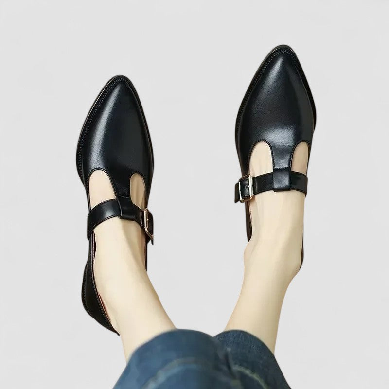 Thalynah | Beige Mary Jane Mary Janes — view 4