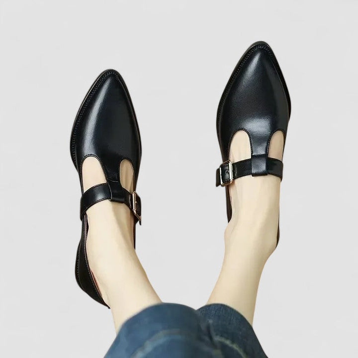 Thalynah | Beige Mary Jane Mary Janes — view 4