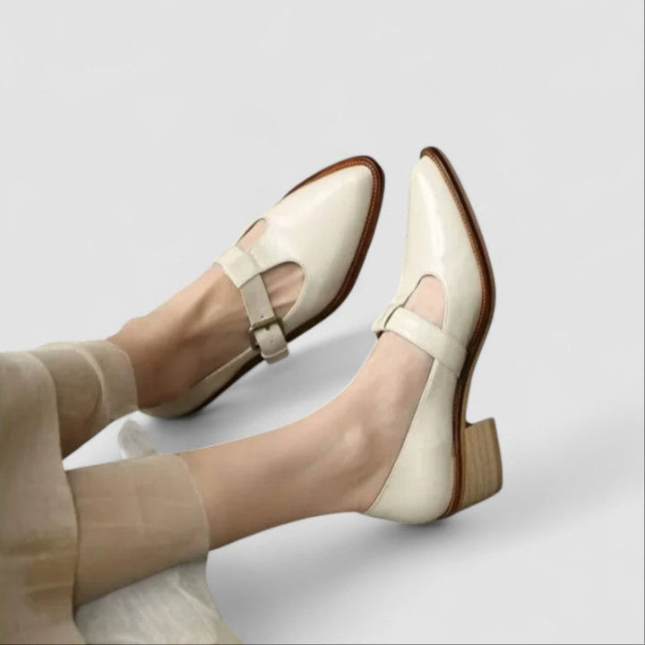 Thalynah | Beige Mary Jane Mary Janes