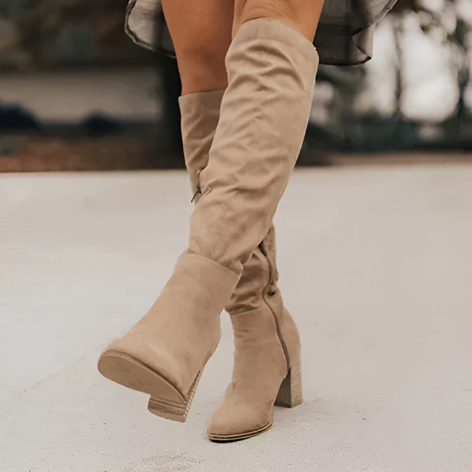 Shoeby | Beige Low Wedge Boots — view 10