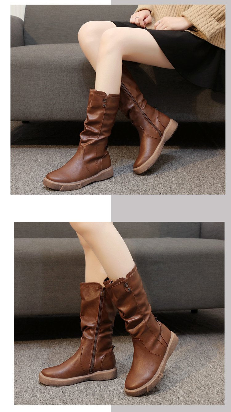 Thea | Waterproof Vegan Boots with Zipper — view 3