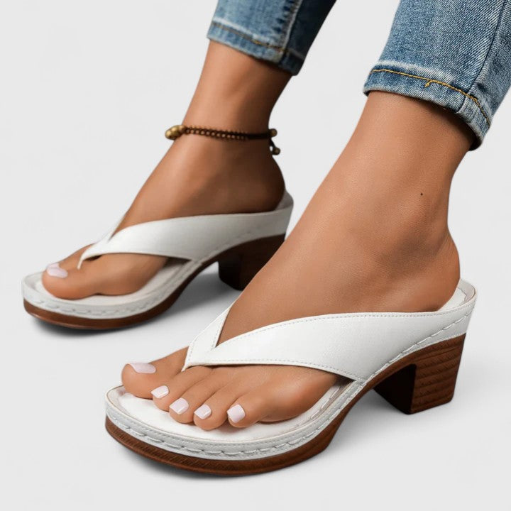 Jazrielle | Black Platform Comfort Heels — view 4