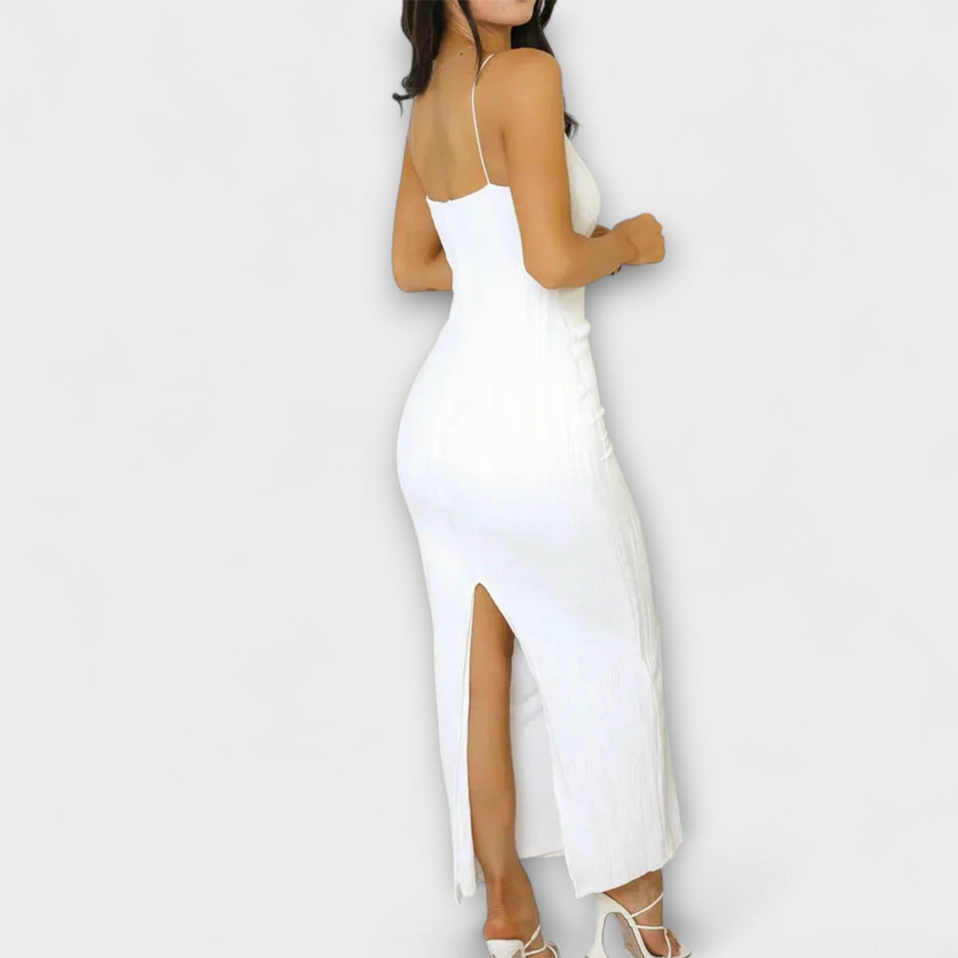 Dinna | Elegant Sleeveless Maxi Dresses with Ruching