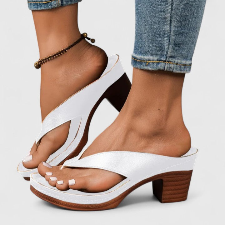 Jazrielle | Black Platform Comfort Heels — view 6