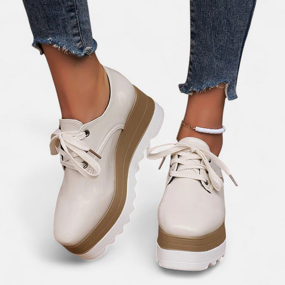 Chiara | Platform Square Toe Heels — view 11