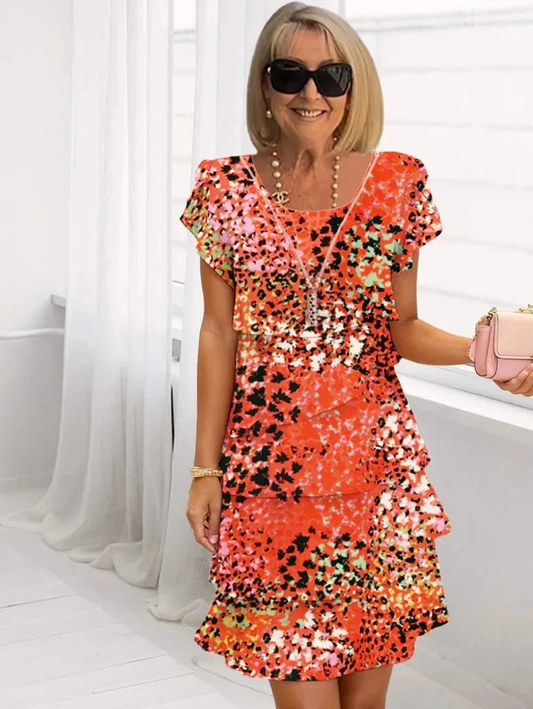 Clarissa | Red Ruffle Mini Dress
