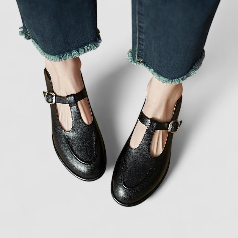 Ariyzzah | Black Mary Jane Low Heel Mary Janes — view 2