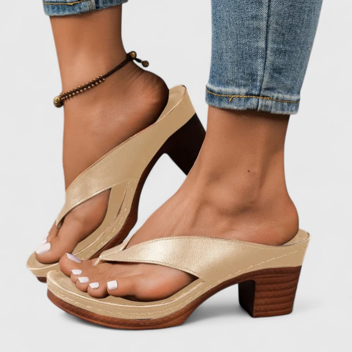 Jazrielle | Black Platform Comfort Heels — view 7