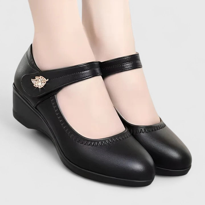 Daleyandra | Tan Cross Strap Comfort Shoes — view 3