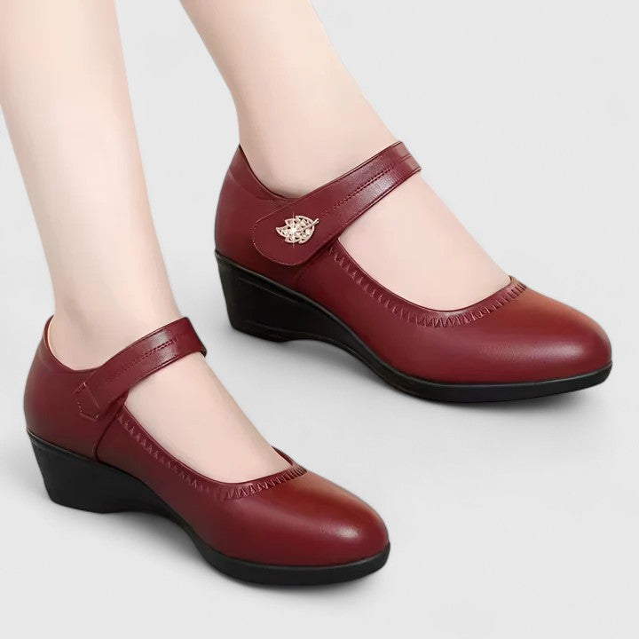 Daleyandra | Tan Cross Strap Comfort Shoes — view 6