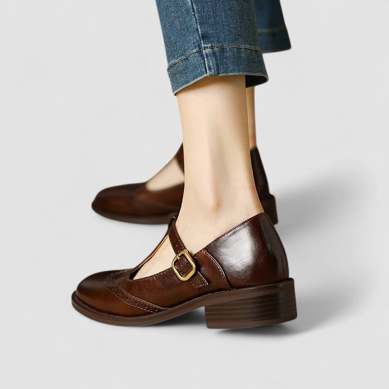 Olyssiah | Beige Mary Jane Mary Janes — view 9