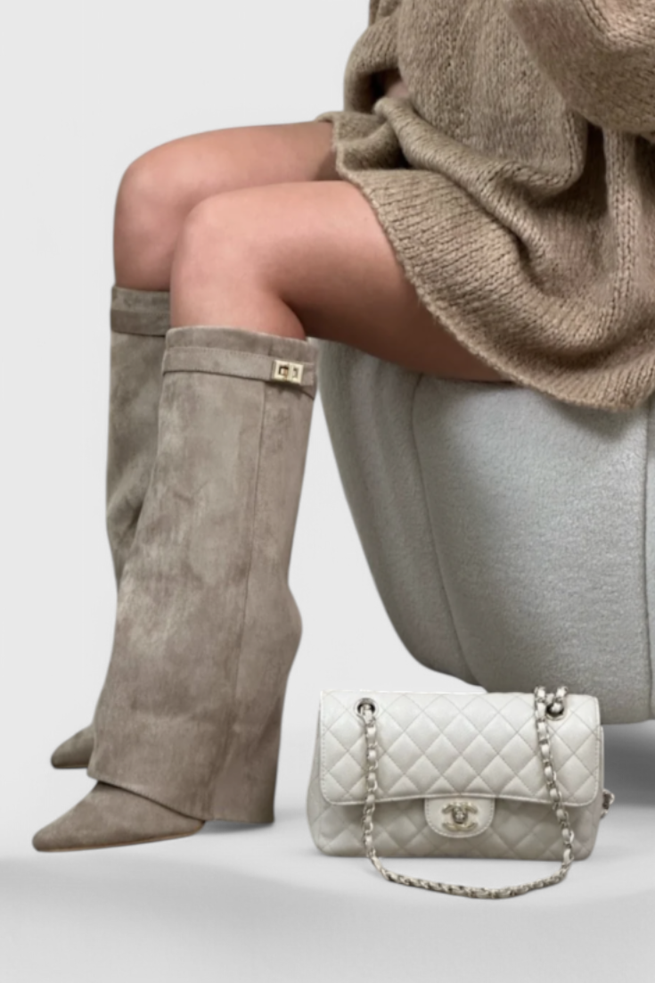 Raya | Black Woven Comfort Boots — view 8
