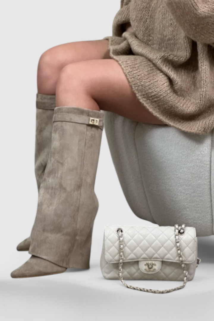 Raya | Black Woven Comfort Boots — view 8