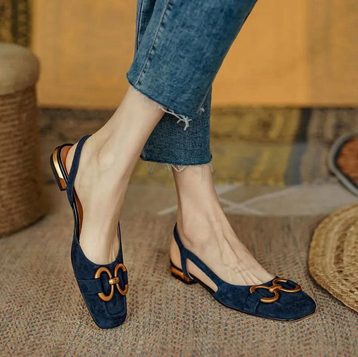 Jazmynnia | Beige Elastic Strap Comfort Sandals