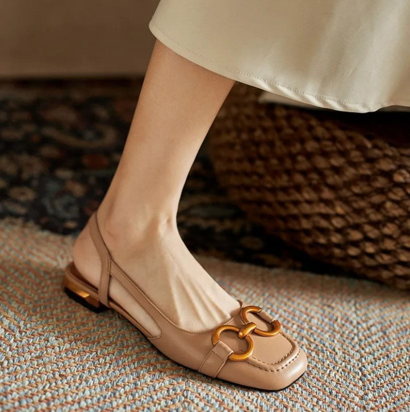 Jazmynnia | Beige Elastic Strap Comfort Sandals — view 6