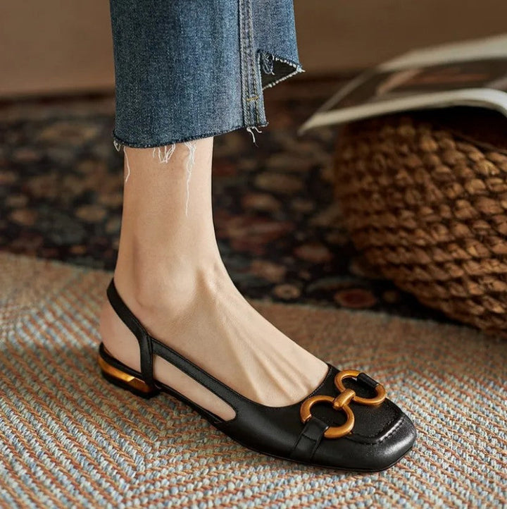 Jazmynnia | Beige Elastic Strap Comfort Sandals — view 5