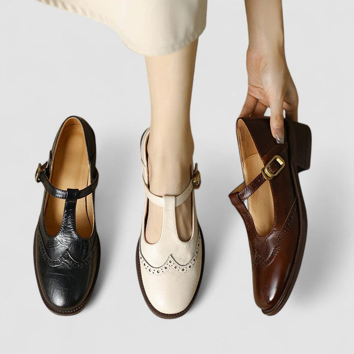 Olyssiah | Beige Mary Jane Mary Janes — view 2