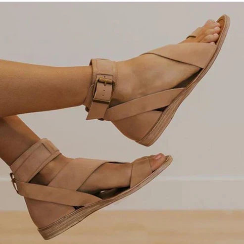 Uma | Black Elegant Low Sandals — view 2
