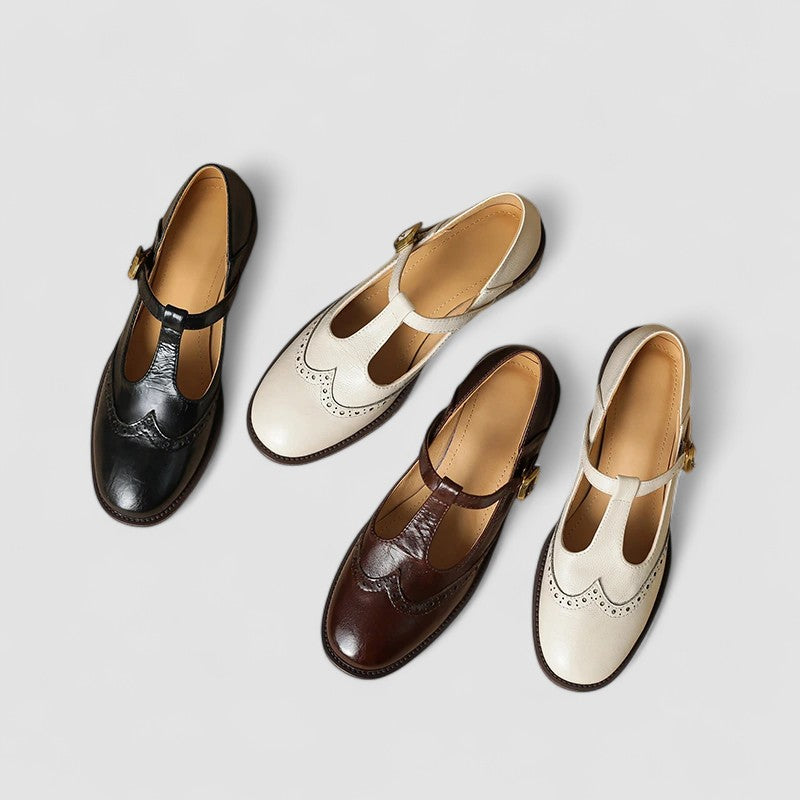 Olyssiah | Beige Mary Jane Mary Janes — view 13