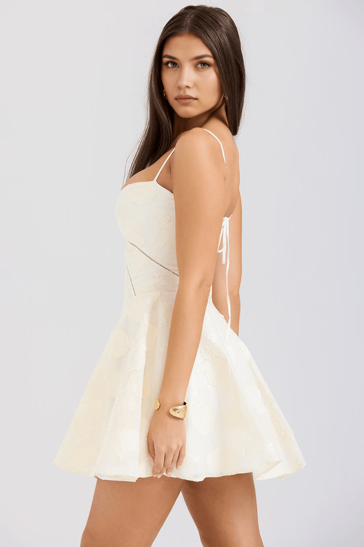 Selena | White Mini Dress — view 6