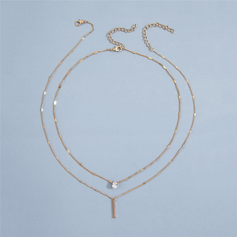 Georgette | Vintage Necklace Set with Gold-Tone Pendant — view 6