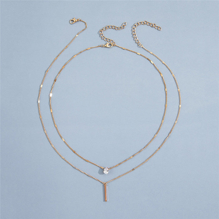 Georgette | Vintage Necklace Set with Gold-Tone Pendant — view 6